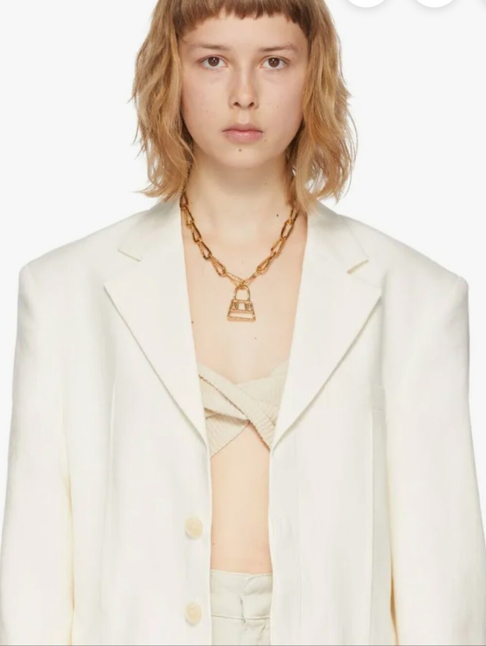 NWB JACQUEMUS Gold Le Collier Chiquito Necklace - Picture 5 of 16